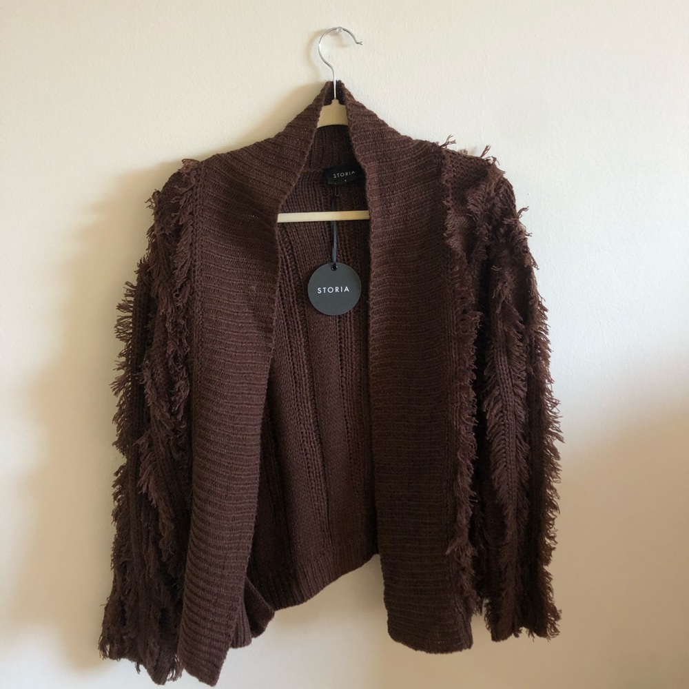 Brown fuzzy sweater